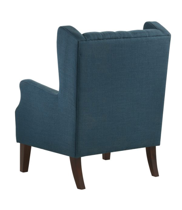 Irwin 29.5"W Blue Linen Button Tufted Wingback Chair - Image 2