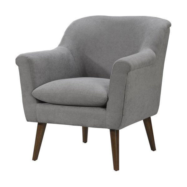 Shelby 31.5"W Steel Gray Woven Fabric Oversized Armchair - Image 3