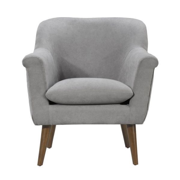 Shelby 31.5"W Steel Gray Woven Fabric Oversized Armchair - Image 2