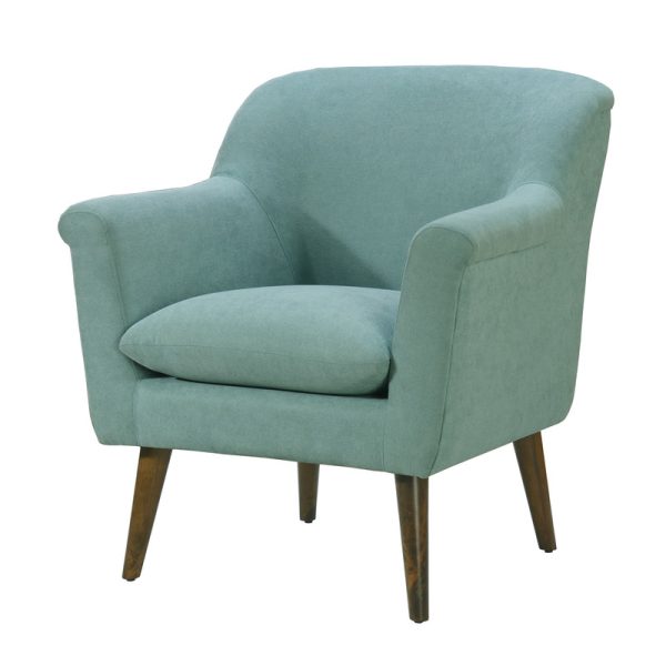 Shelby 31.5"W Aquamarine Teal Woven Fabric Oversized Armchair - Image 3