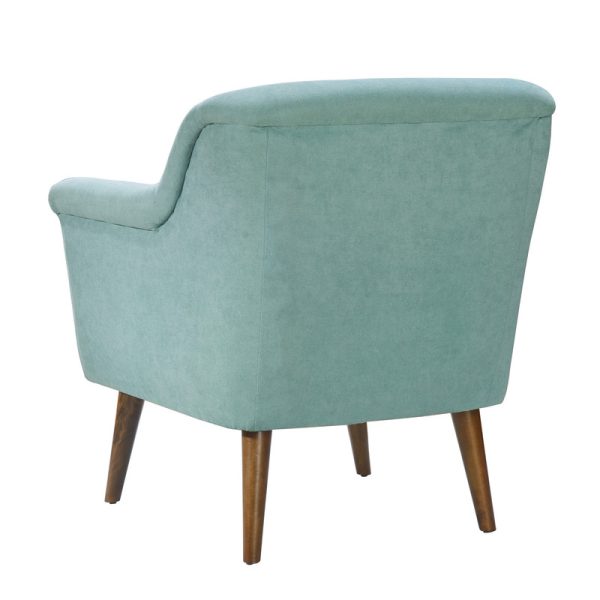Shelby 31.5"W Aquamarine Teal Woven Fabric Oversized Armchair - Image 2
