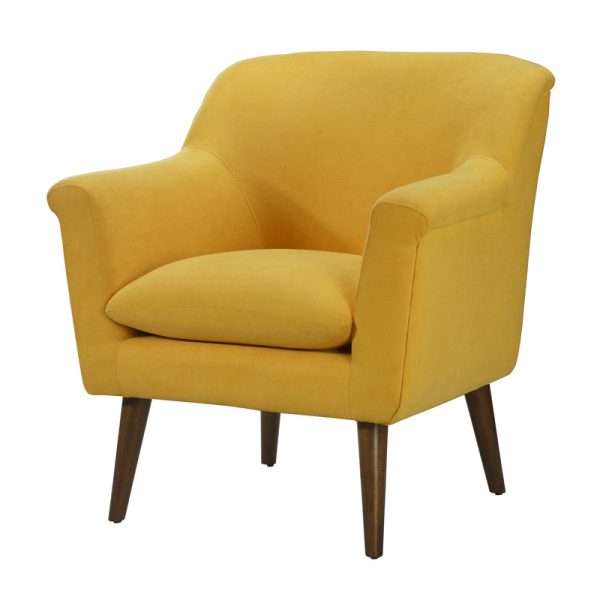 Shelby 31.5"W Yellow Woven Fabric Oversized Armchair - Image 3