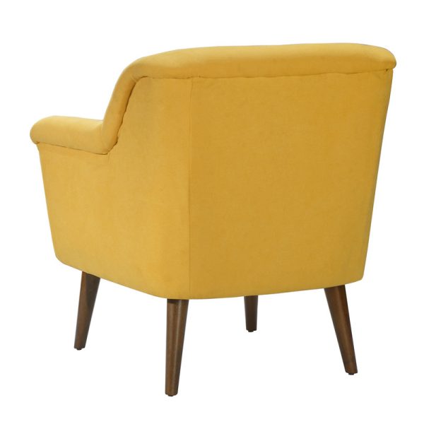 Shelby 31.5"W Yellow Woven Fabric Oversized Armchair - Image 4