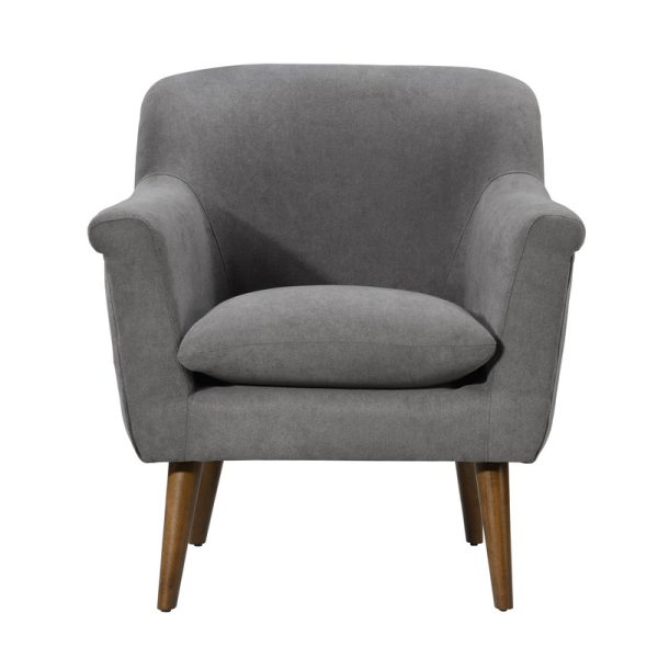 Shelby 31.5"W Gray Woven Fabric Oversized Armchair - Image 2