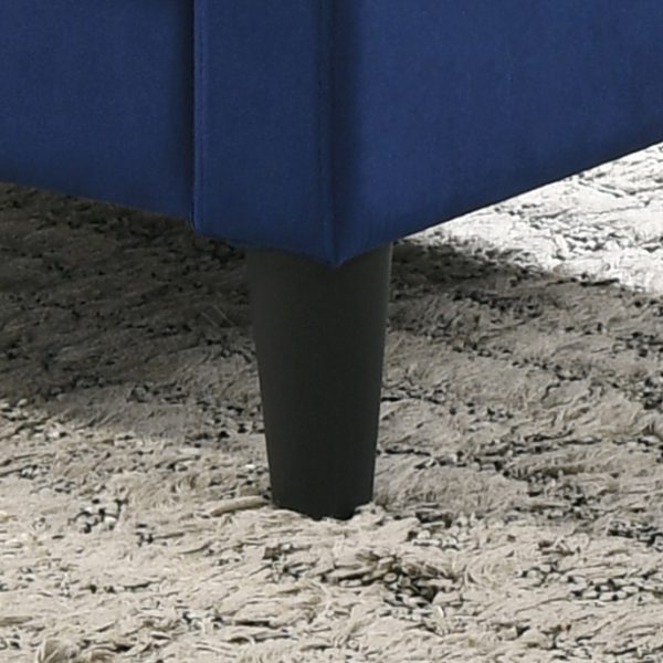 Hale 27.5"W Blue Velvet Accent Armchair with Tufting - Image 4