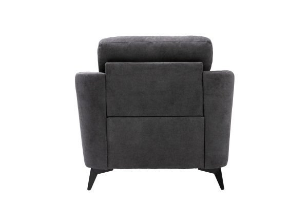 Callie 39"W Gray Woven Fabric Chair - Image 2