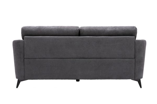 Callie 79"W Gray Woven Fabric Sofa - Image 3