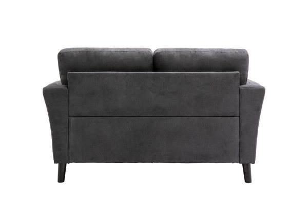 Damian 57"W Gray Woven Fabric Loveseat - Image 5