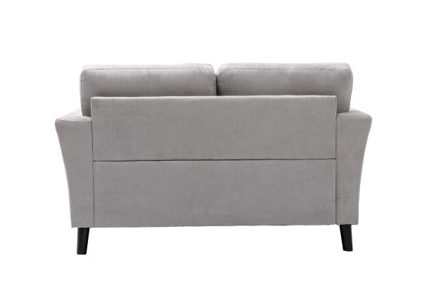 Damian 57"W Light Gray Woven Fabric Loveseat - Image 5