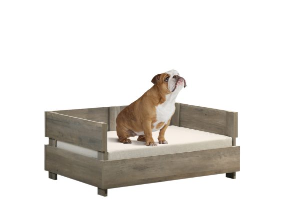 Daxton Rustic Grey 36"W Modern Comfy Pet Bed with Cushion - Image 2