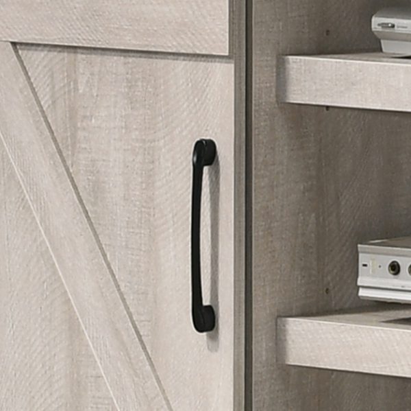 Asher Dusty Gray 54"W TV Stand with Sliding Doors and Cable Management - Image 5