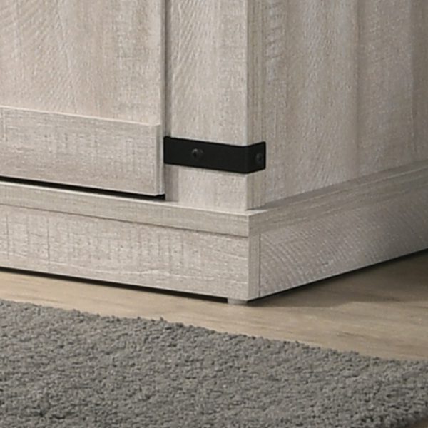 Asher Dusty Gray 54"W TV Stand with Sliding Doors and Cable Management - Image 2