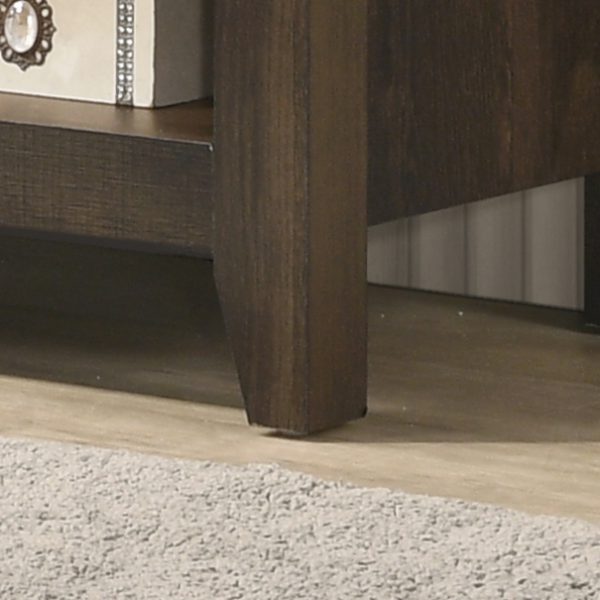 Benito Dark Dusty Brown 70"W TV Stand with Open Shelves and Cable Management - Image 2