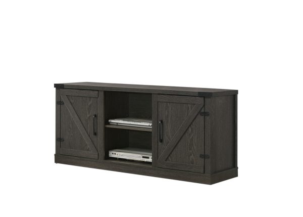 Salma Dark Gray 58"W TV Stand with 2 Open Shelves and 2 Cabinets - Image 4