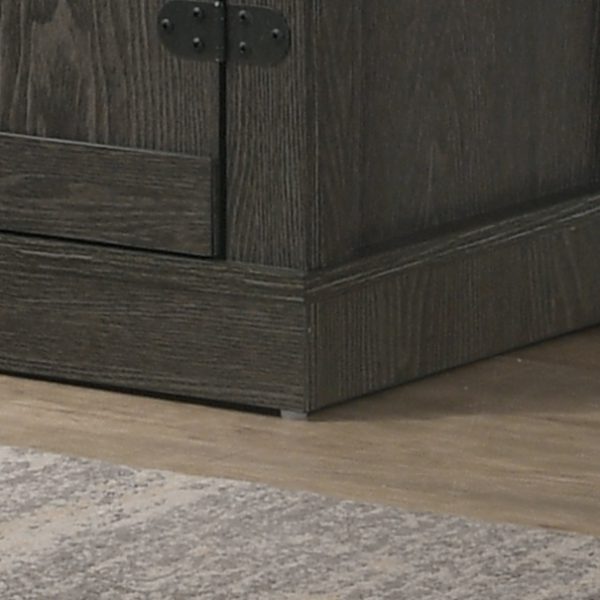 Salma Dark Gray 58"W TV Stand with 2 Open Shelves and 2 Cabinets - Image 3