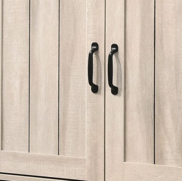 Corby 45"W Dusty Gray Oak Finish 3-Door Shoe Cabinet - Image 4