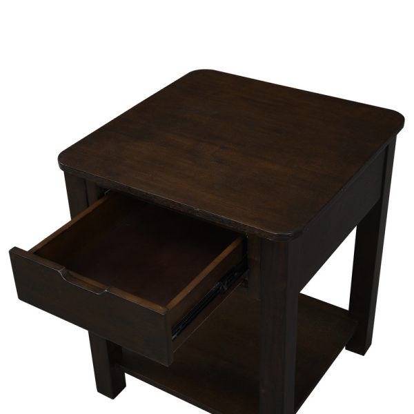 Flora 2 Piece Dark Brown MDF 36"W Lift Top Coffee and End Table Set - Image 11