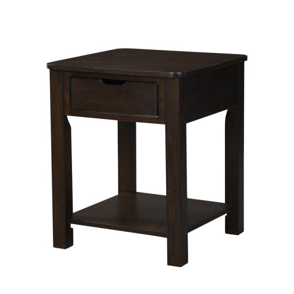 Flora 2 Piece Dark Brown MDF 36"W Lift Top Coffee and End Table Set - Image 4
