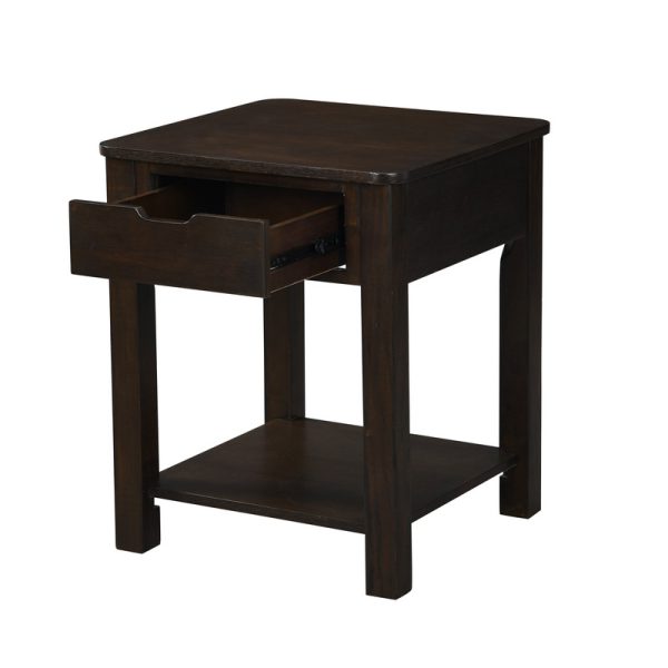 Flora 2 Piece Dark Brown MDF 36"W Lift Top Coffee and End Table Set - Image 2