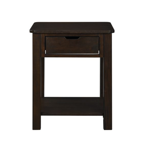 Flora 3 Piece Dark Brown MDF 36"W Lift Top Coffee and End Table Set - Image 11