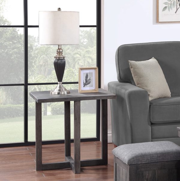 Moseberg 24"W Rustic Wood End Table
