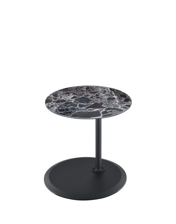 Orbit 15.5"W End Table with Height Adjustable Black Marble Textured Top - Image 3