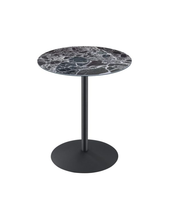 Circa 17.5"W End Table with Black Marble Textured Top - Image 2