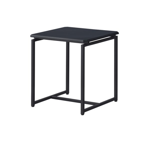 GT 3 Piece Black Carbon Fiber Wrap 39.5"W Coffee Table and End Table Set - Image 2