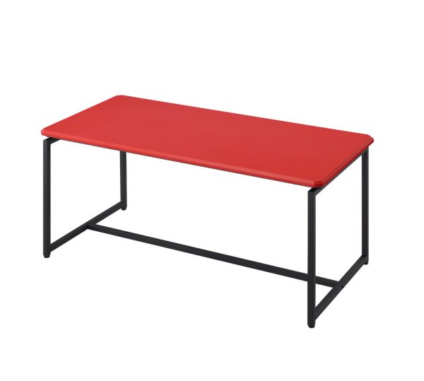 GT 3 Piece Red Carbon Fiber Wrap 39.5"W Coffee Table and End Table Set - Image 3