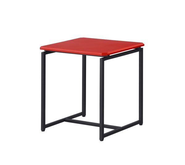 GT 3 Piece Red Carbon Fiber Wrap 39.5"W Coffee Table and End Table Set - Image 2