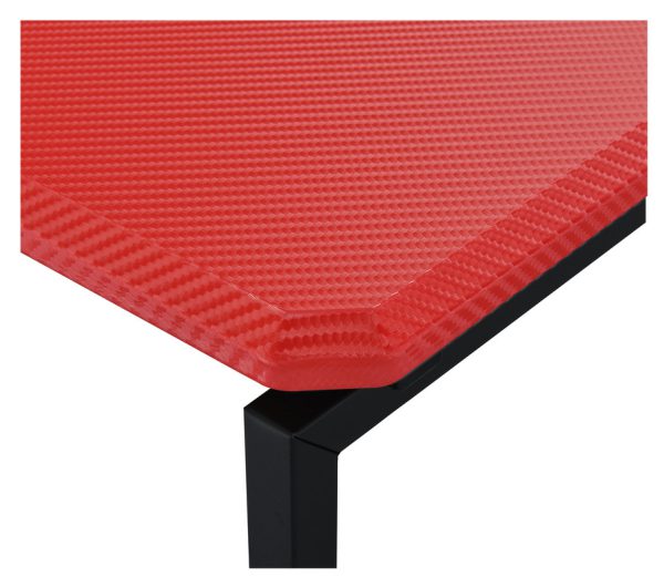 GT 3 Piece Red Carbon Fiber Wrap 39.5"W Coffee Table and End Table Set - Image 5