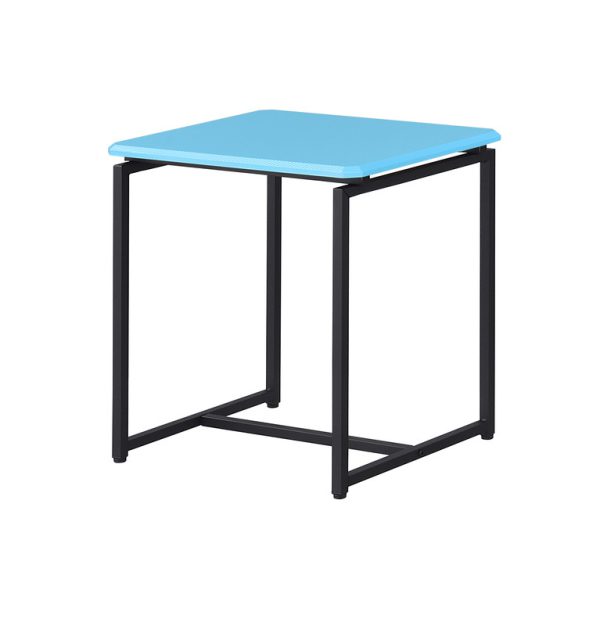 GT 3 Piece Blue Carbon Fiber Wrap 39.5"W Coffee Table and End Table Set - Image 3