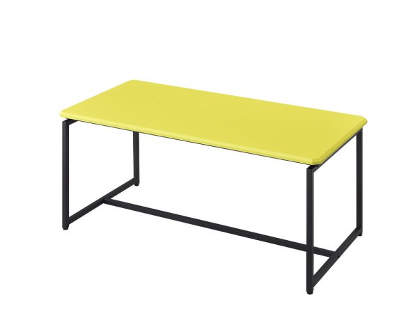 GT 3 Piece Yellow Carbon Fiber Wrap 39.5"W Coffee Table and End Table Set - Image 4