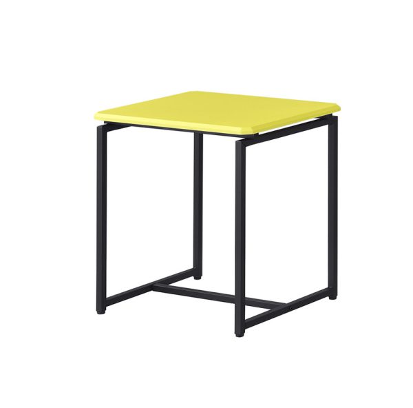 GT 3 Piece Yellow Carbon Fiber Wrap 39.5"W Coffee Table and End Table Set - Image 3