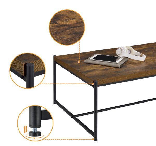 Lennox 3 Piece Brown Coffee and End Table Set - Image 8