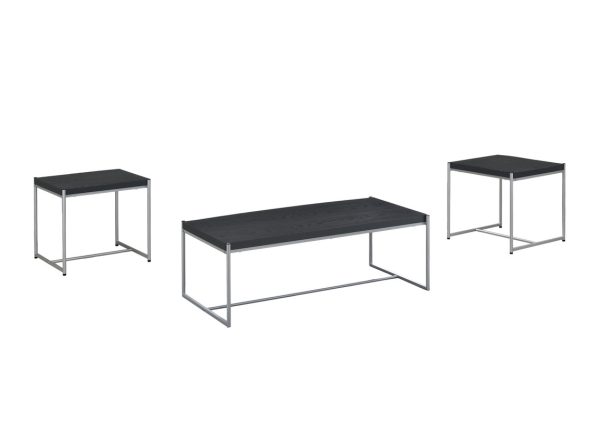 Lennox 3 Piece Black Coffee and End Table Set - Image 3