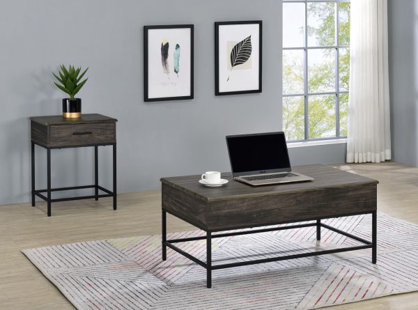 Cliff 39"W Brown Lift Top Coffee Table - Image 7