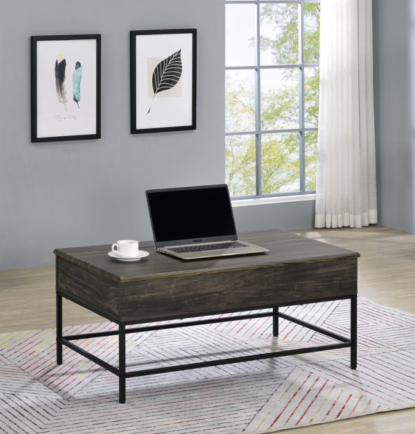 Cliff 39"W Brown Lift Top Coffee Table - Image 2