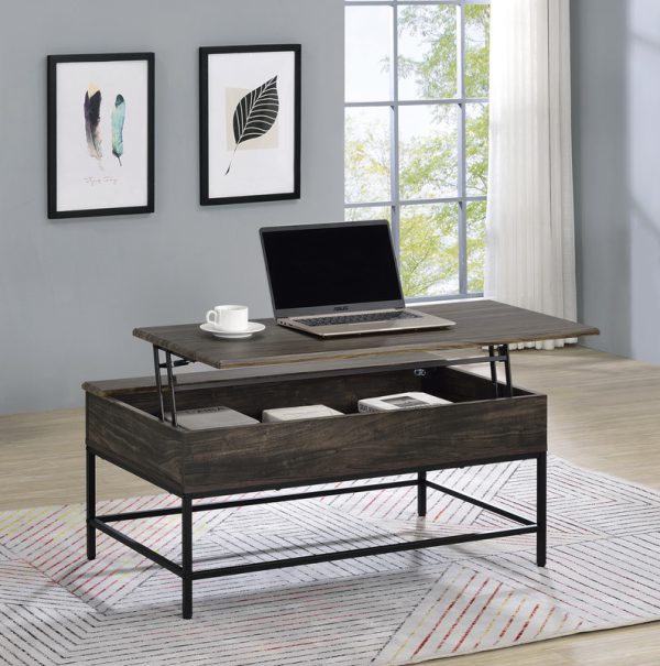 Cliff 39"W Brown Lift Top Coffee Table - Image 5