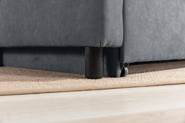 Hannah 35"W Dark Gray Woven Convertible Armchair - Image 10