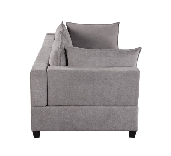 Madison 83.5"W Light Gray Fabric Loveseat - Image 2