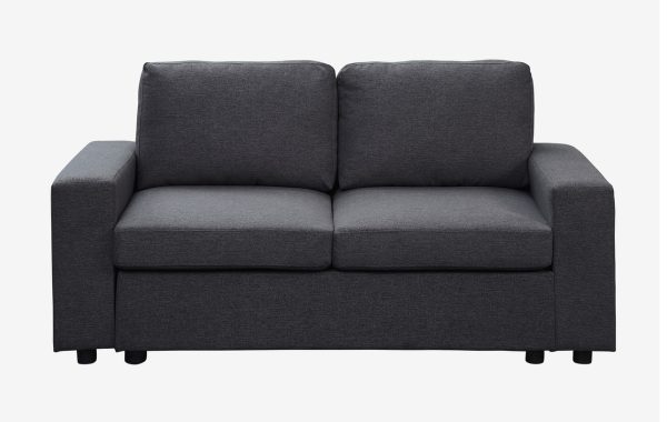 Winter 68"W Loveseat in Dark Gray Linen - Image 2