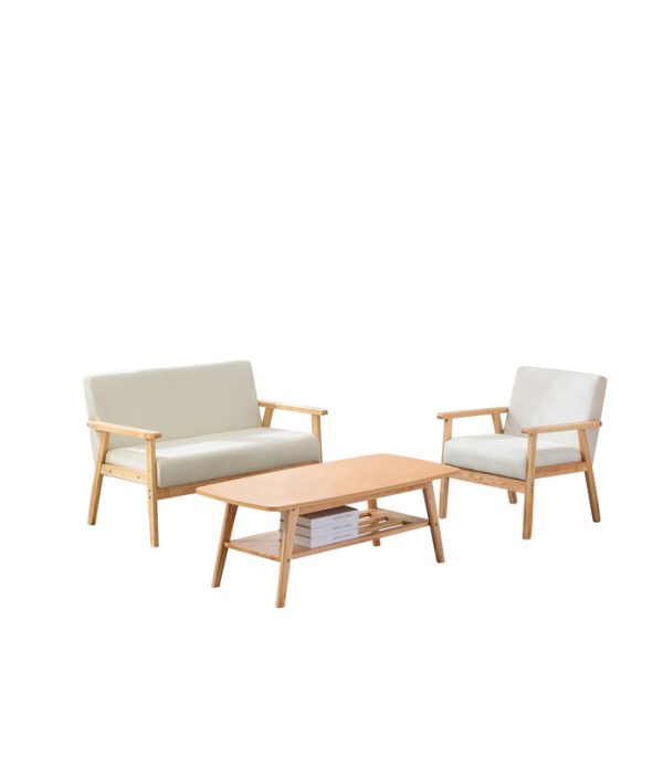 Bahamas Coffee Table Beige Loveseat Chair Set - Image 7