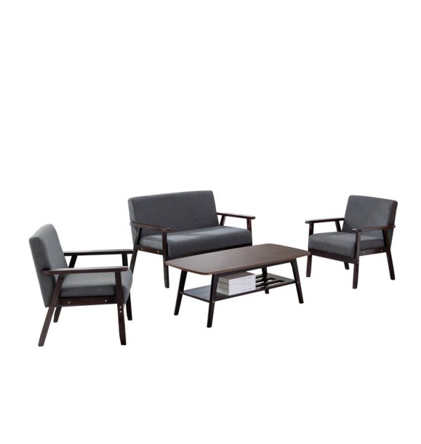 Bahamas Espresso Coffee Table Loveseat and 2 Chair Set - Image 4