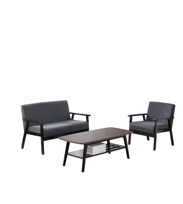 Bahamas Espresso Coffee Table Loveseat Chair Set - Image 5