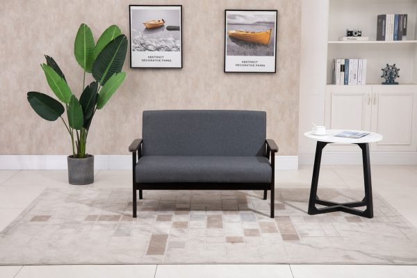 Bahamas 45"W Dark Gray Loveseat - Image 3