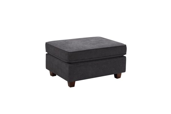 Jocelyn 98"W Dark Gray Woven 6Pc Modular L-Shape Sectional Sofa with Ottoman - Image 8