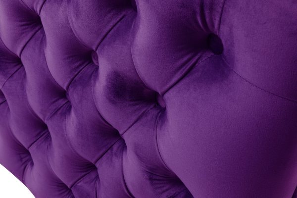 Bayberry 34"W Purple Velvet Chair with 1 Pillow - Image 8