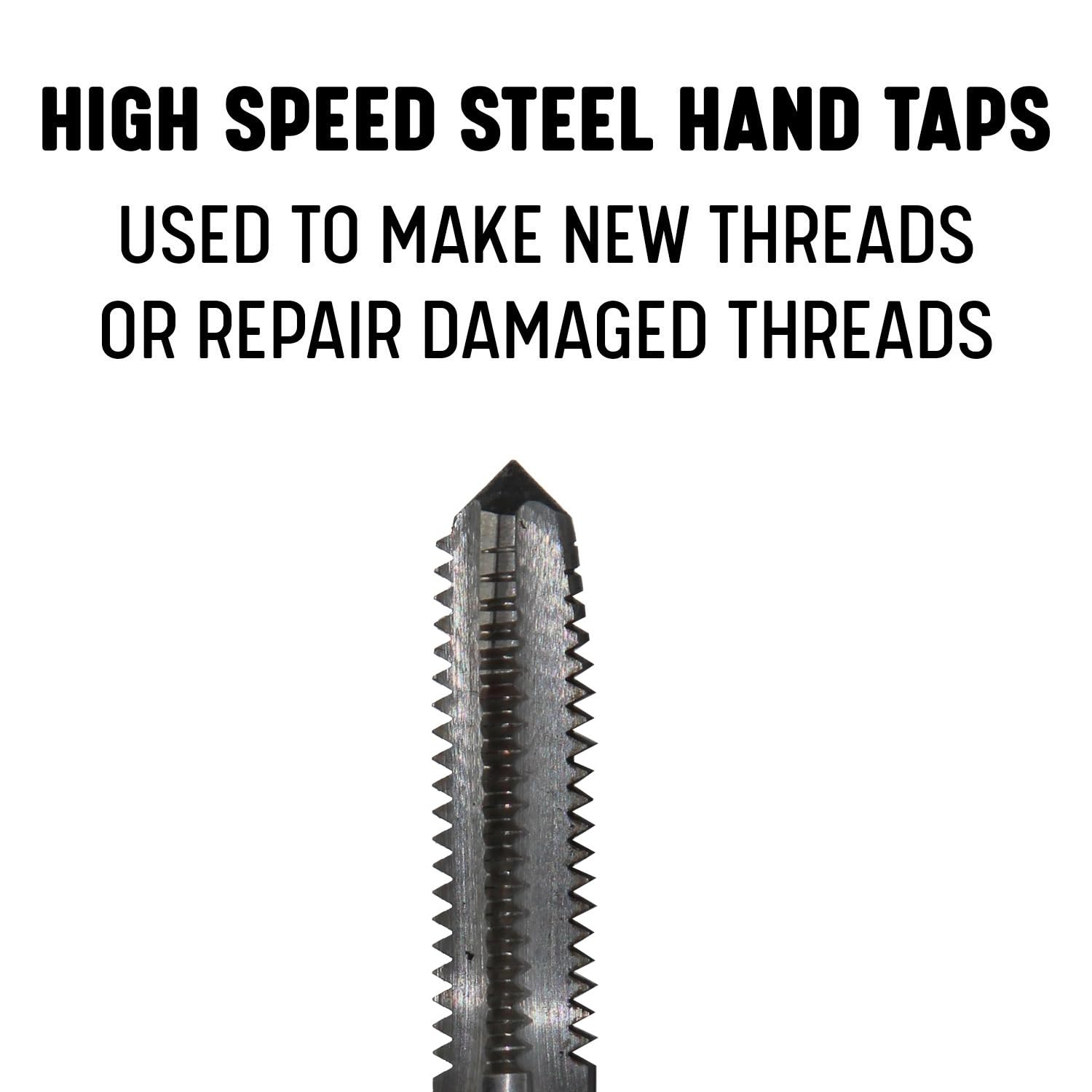 Drill America DWTT8X1.25 m8 x 1.25 High Speed Steel 4 Flute Taper Tap, (Pack of 1) - Image 8