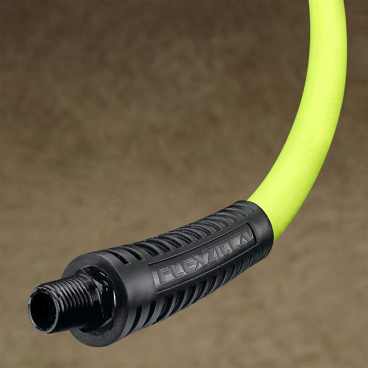 Flexzilla Air Hose, 3/8 in. x 25 ft., 1/4 in. MNPT Fittings, Heavy Duty, Lightweight, Hybrid, ZillaGreen - HFZ3825YW2 - Image 3